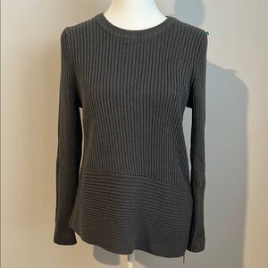 Michael Kors Dark Gray Ribbed Sweater